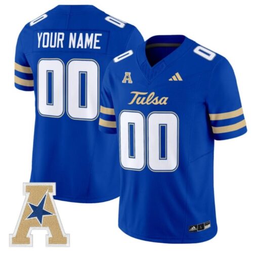 Custom Tulsa Golden Hurricane Jersey 2025 Vapor Limited Stitched Royal