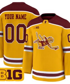 Custom Minnesota Golden Gophers Jersey Name, Number 2025-26 Premium Stitched