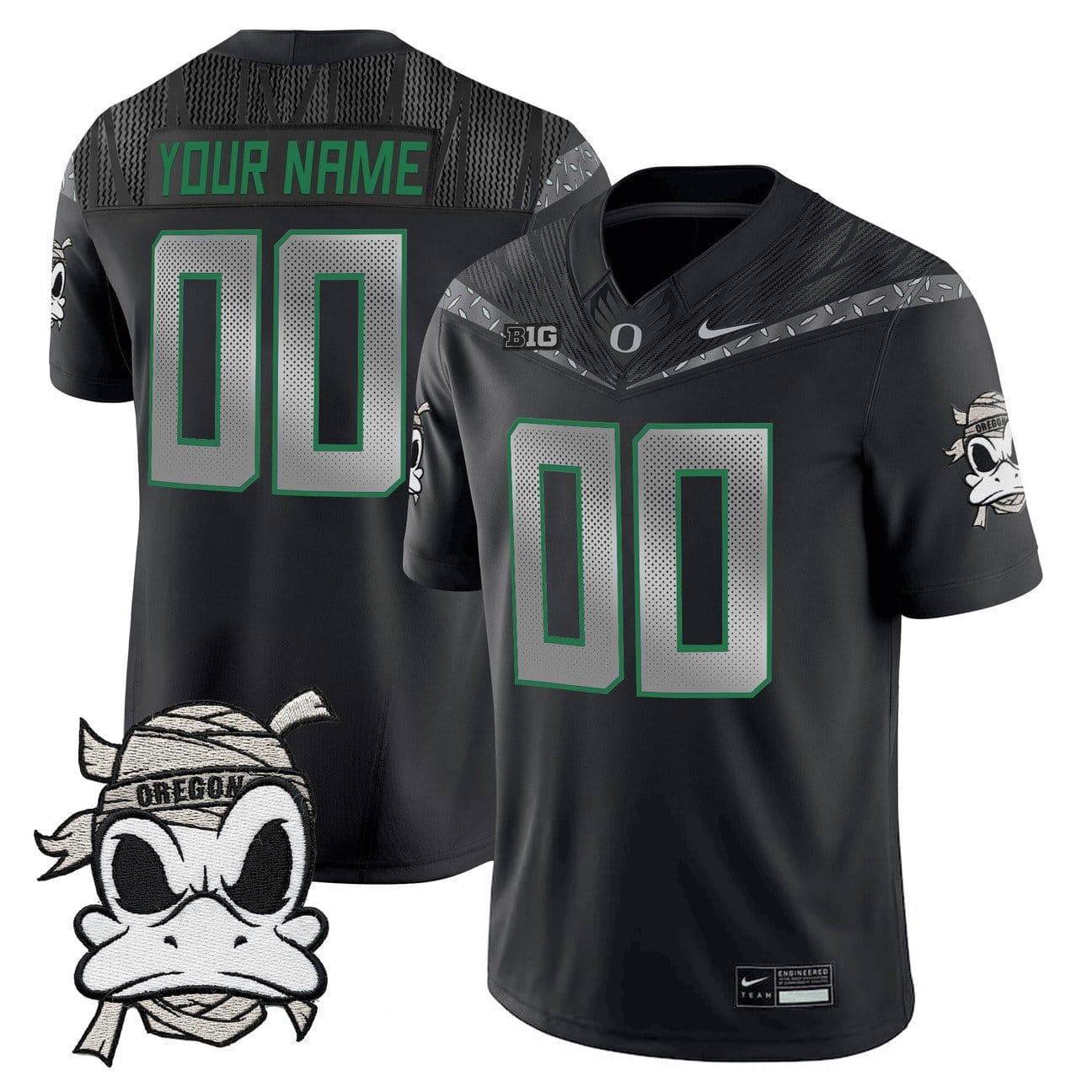 Custom Oregon Ducks 2025 Jersey Mummy Duck Vapor Limited Stitched 1 Custom Oregon Ducks 2025 Jersey Mummy Duck Vapor Limited Stitched