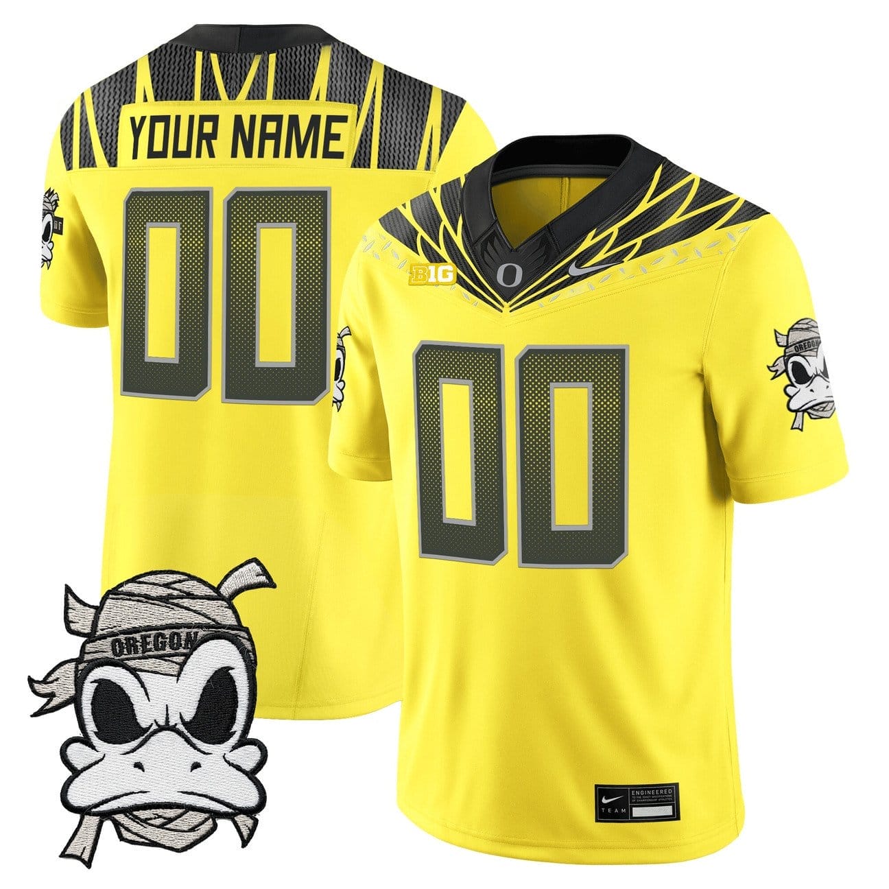 Custom Oregon Ducks 2025 Jersey Mummy Duck Vapor Limited Stitched 4 Custom Oregon Ducks 2025 Jersey Mummy Duck Vapor Limited Stitched - Image 4