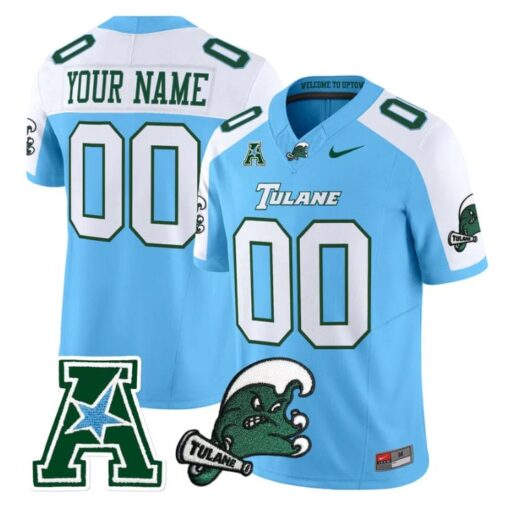 Custom Tulane Green Wave Jersey Name, Number 2025 Vapor Limited Stitched