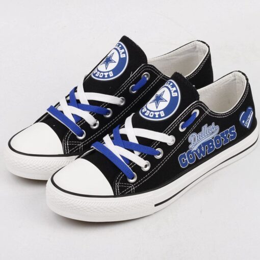 Dallas Cowboys Low Top Canvas Sport Sneakers Shoes For Men Women Fans - Image 3