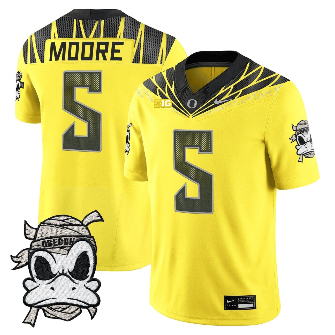 Dante Moore Jersey #5 Oregon Ducks 2025 Mummy Duck Vapor Limited Stitched - Image 4
