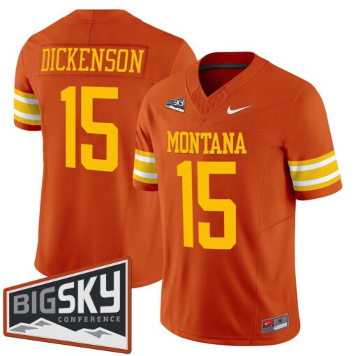 Dave Dickenson Jersey #15 Montana Grizzlies 1995 Throwback Vapor Stitched - Image 2