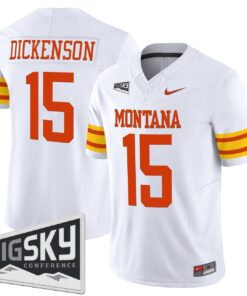 Dave Dickenson Jersey 15 Montana Grizzlies 1995 Throwback Stitched White