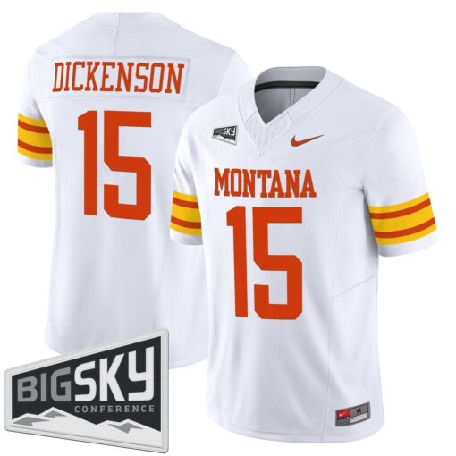 Dave Dickenson Jersey #15 Montana Grizzlies 1995 Throwback Vapor Stitched - Image 3