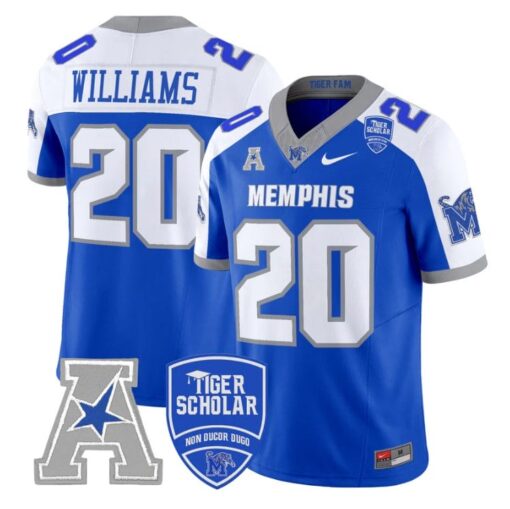 DeAngelo Williams Jersey #20 Memphis Tigers 2025 Limited Stitched Royal Alter