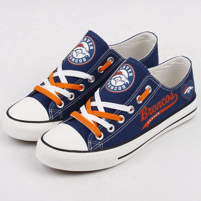 Denver Broncos Low Top Canvas Sport Sneakers Shoes For Men Women Fans 2 Denver Broncos Low Top Canvas Sport Sneakers Shoes For Men Women Fans - Image 2
