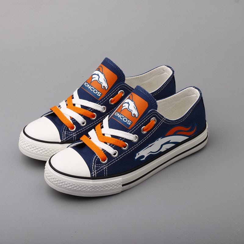 Denver Broncos Low Top Canvas Sport Sneakers Shoes For Men Women Fans 4 Denver Broncos Low Top Canvas Sport Sneakers Shoes For Men Women Fans - Image 4