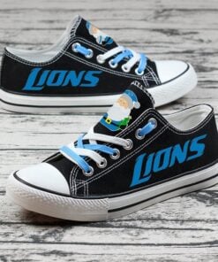 Detroit Lions Low Top Canvas Sport Sneakers Shoes For Men Women Fans