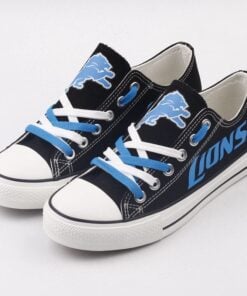 Detroit Lions Low Top Canvas Sport Sneakers Shoes For Men Women Fans