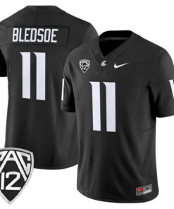 Drew Bledsoe Jersey 11 Washington State Cougars 2025 Vapor Stitched Black