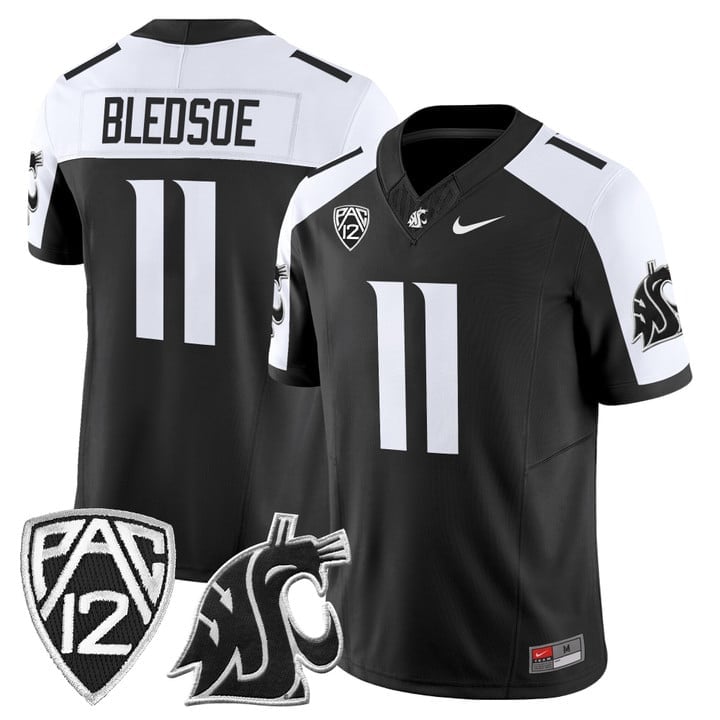Drew Bledsoe Jersey 11 Washington State Cougars 2025 Vapor Stitched Black Alter