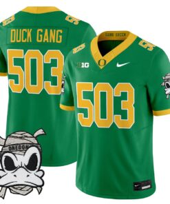 Duck Gang Jersey 503 Oregon Ducks 2025 Mummy Duck Vapor Stitched Green