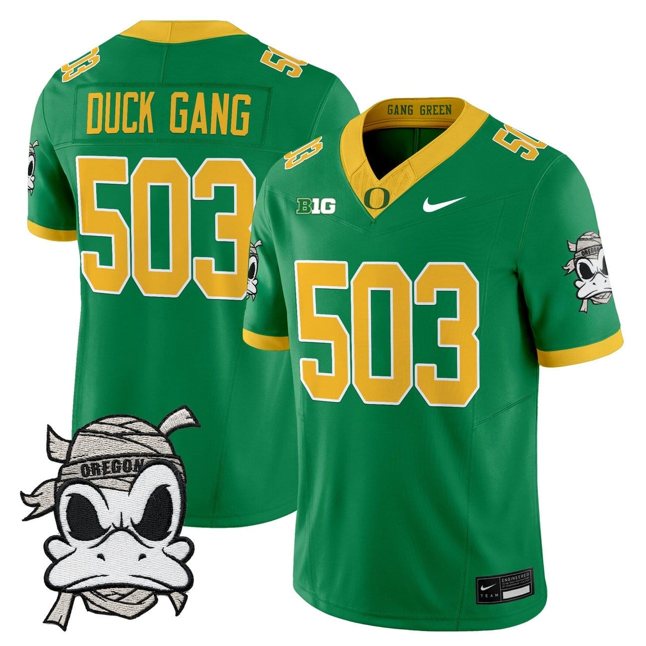 Duck Gang Jersey #503 Oregon Ducks 2025 Mummy Duck Vapor Limited Stitched - Image 3