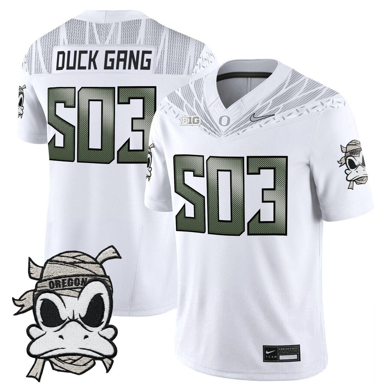 Duck Gang Jersey #503 Oregon Ducks 2025 Mummy Duck Vapor Limited Stitched - Image 2