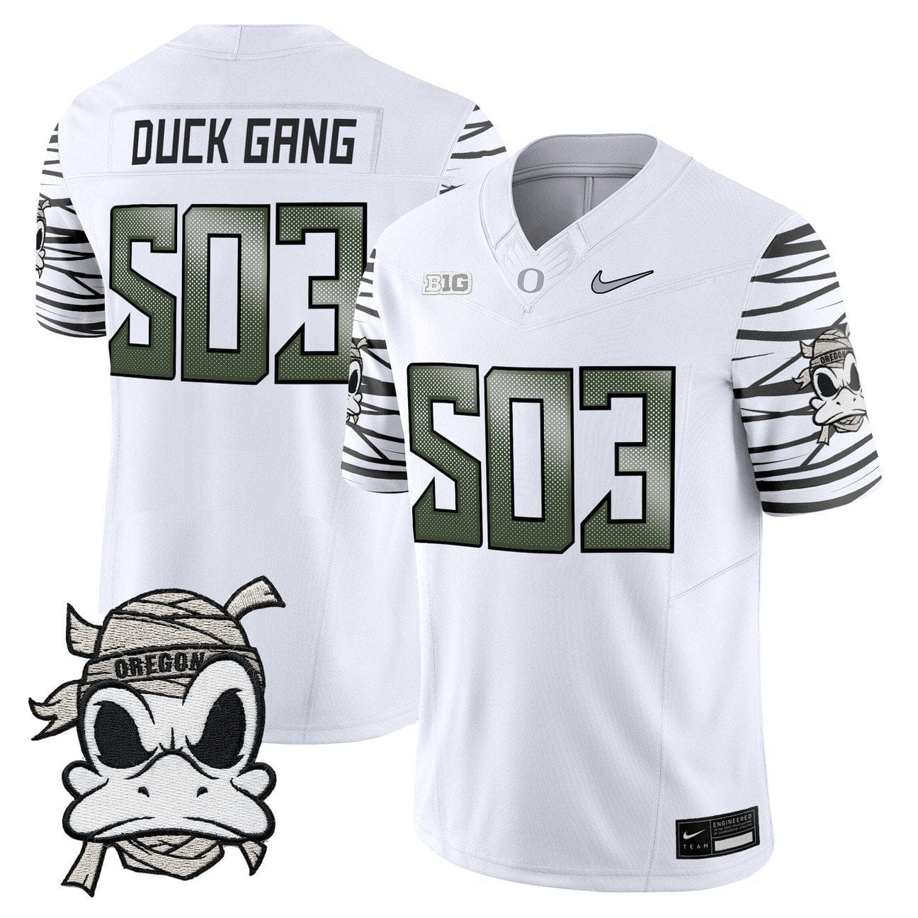 Duck Gang Jersey #503 Oregon Ducks 2025 Mummy Duck Vapor Limited Stitched - Image 5