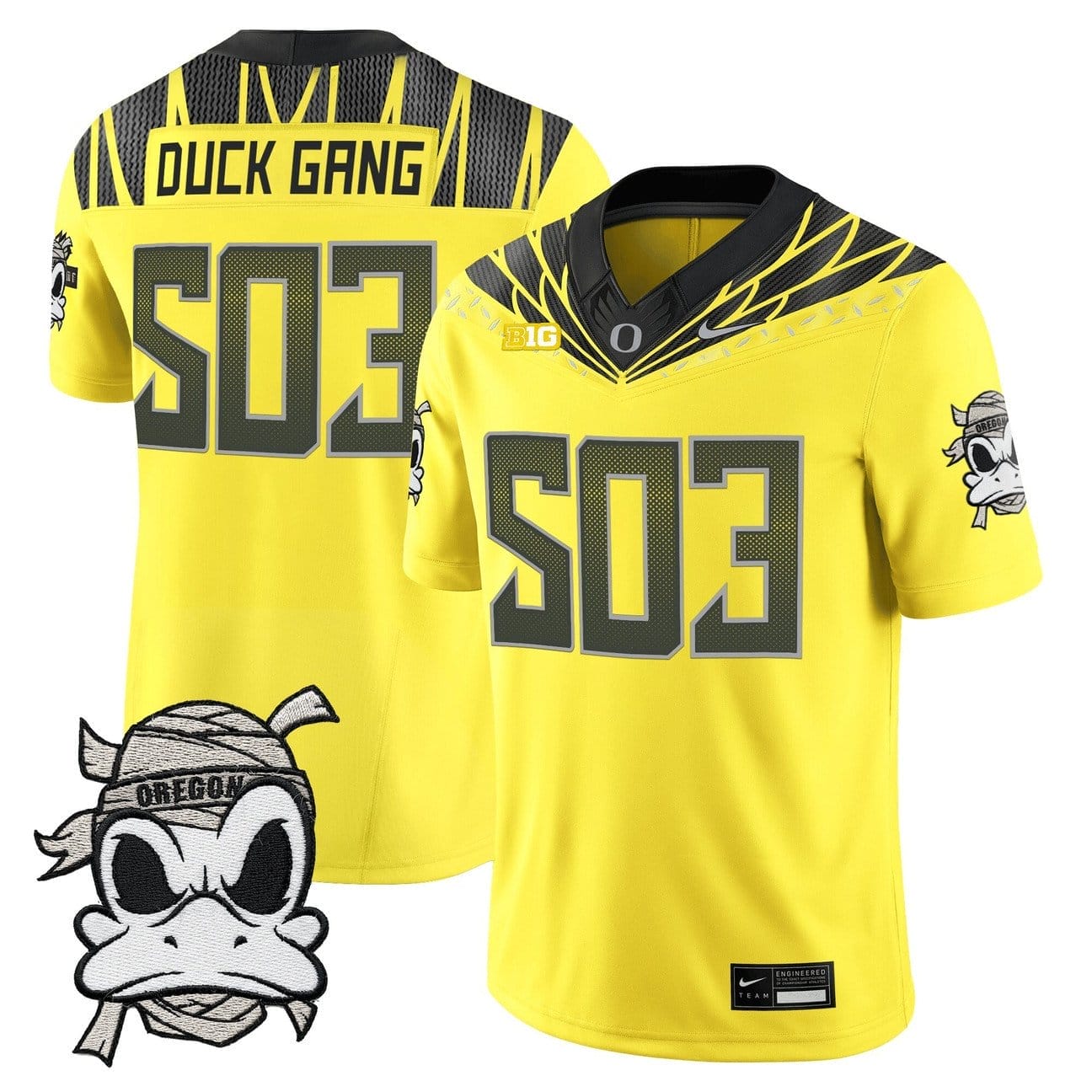 Duck Gang Jersey #503 Oregon Ducks 2025 Mummy Duck Vapor Limited Stitched - Image 4
