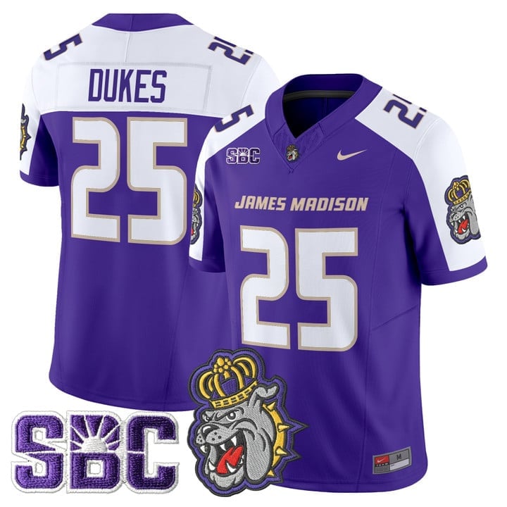 Dukes Jersey #25 James Madison Dukes 2025 Vapor Limited Stitched - Image 3