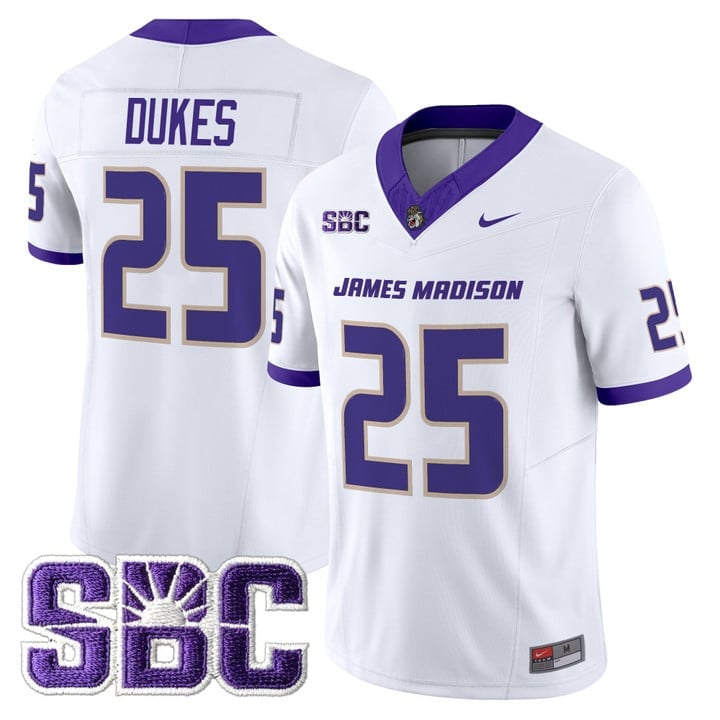 Dukes Jersey #25 James Madison Dukes 2025 Vapor Limited Stitched - Image 5