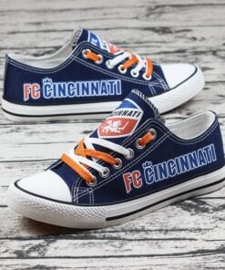 FC Cincinnati Low Top Canvas Sport Sneakers Shoes For Men Women Fans