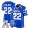 FrankPeasantJersey 22MemphisTigers2025VaporLimitedStitchedRoyal