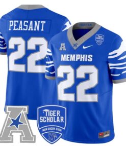 Frank Peasant Jersey #22 Memphis Tigers 2025 Vapor Limited Stitched Royal