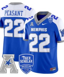 Frank Peasant Jersey #22 Memphis Tigers 2025 Vapor Limited Stitched Royal Alter