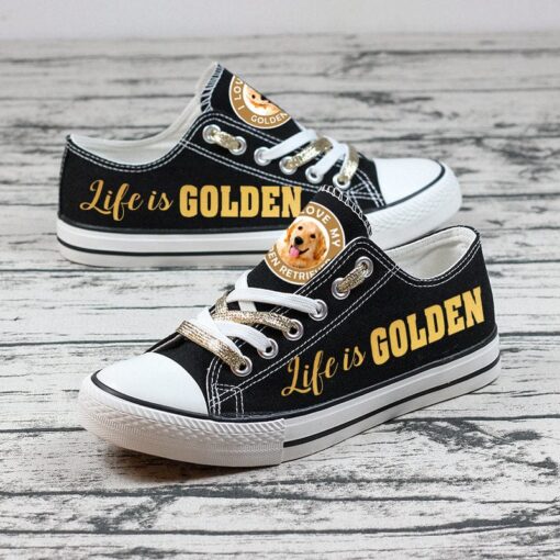 GOLDEN RETRIEVER Canvas Sneakers Shoes For Men Women Fans