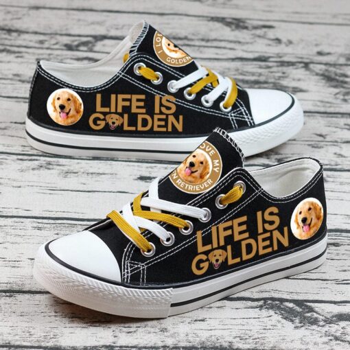 GOLDEN RETRIEVER Canvas Sneakers Shoes For Men Women Fans - Image 2