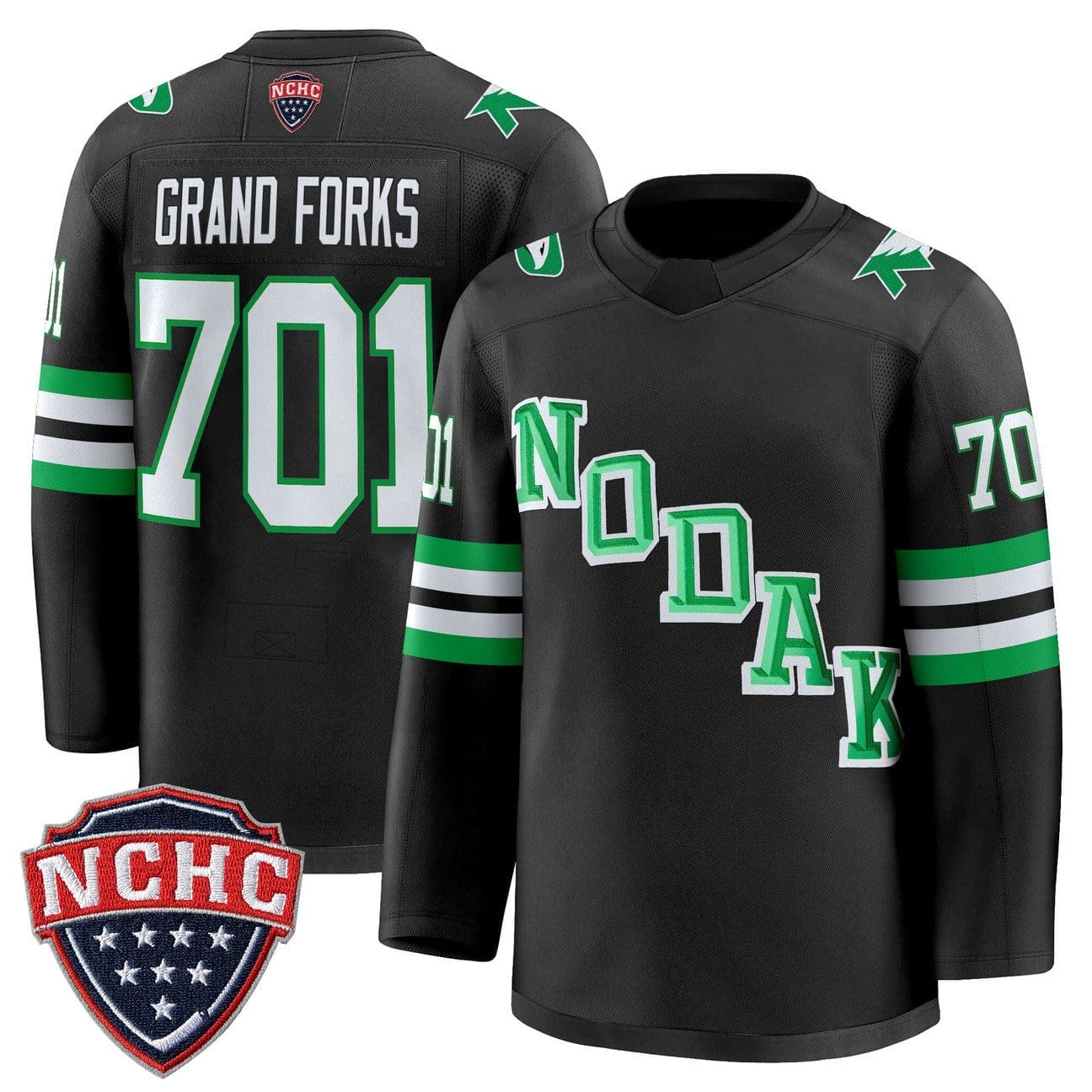 Grand Forks Jersey #701 North Dakota Fighting Hawks 2025-26 Stitched