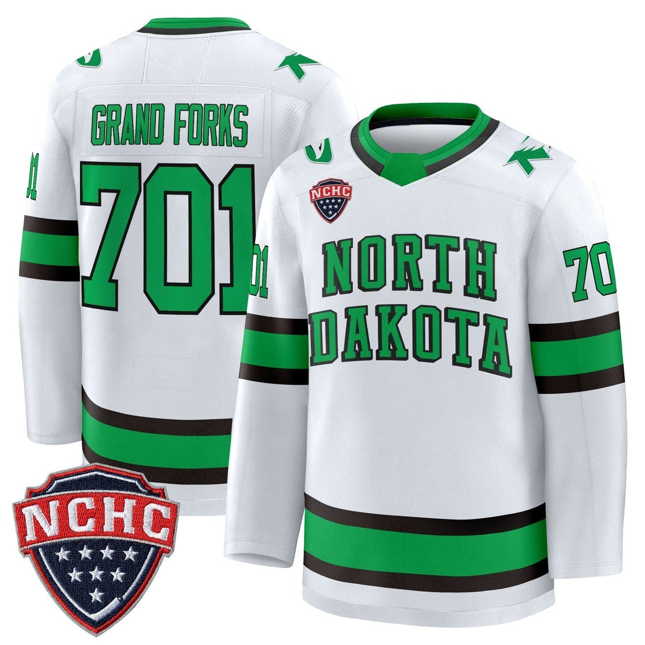 Grand Forks Jersey #701 North Dakota Fighting Hawks 2025-26 Stitched - Image 4