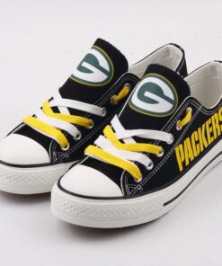 Green Bay Packers Low Top Canvas Sport Sneakers Shoes For Men Women Fans