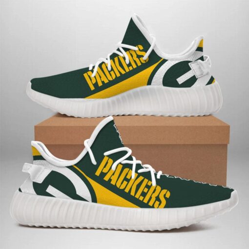 Green Bay Packers NFL 350v Yeezy Sneakers For Men Women Fans