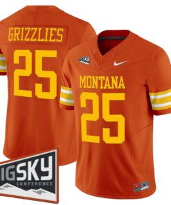 Grizzlies Jersey 25 Montana Grizzlies 1995 Throwback Vapor Stitched Orange