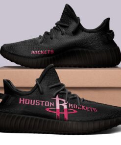 Houston Rockets NBA 350v Yeezy Sneakers For Men Women Fans 12 Houston Rockets V2 NBA 350v Yeezy Sneakers black