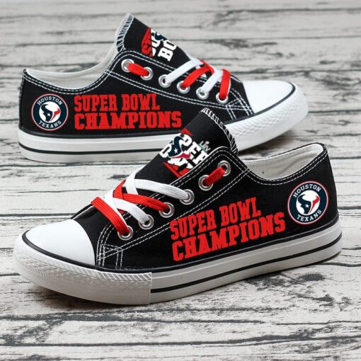 Houston Texans Low Top Canvas Sport Sneakers Shoes For Men Women Fans - Image 6