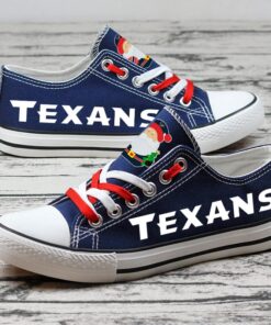 Houston Texans Limited Print NFL Students Low Top Canvas Shoes Sport Sneakers 4