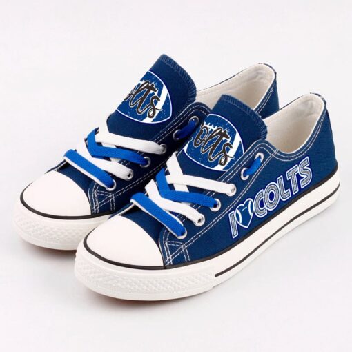 Indianapolis Colts Low Top Canvas Sport Sneakers Shoes For Men Women Fans - Image 3