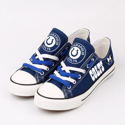 Indianapolis Colts Low Top Canvas Sport Sneakers Shoes For Men Women Fans
