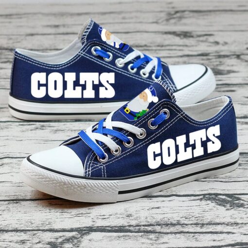 Indianapolis Colts Low Top Canvas Sport Sneakers Shoes For Men Women Fans - Image 3