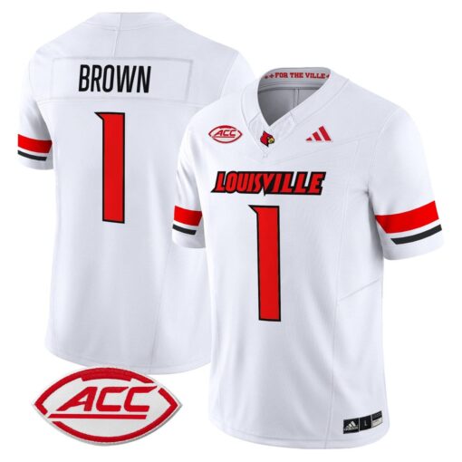 Isaac Brown Jersey #1 Louisville Cardinals 2025 Vapor Limited Stitched - Image 5