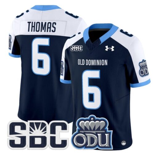 Ja'Cory Thomas Jersey #6 Old Dominion Monarchs 2025 Vapor Stitched Navy Alter