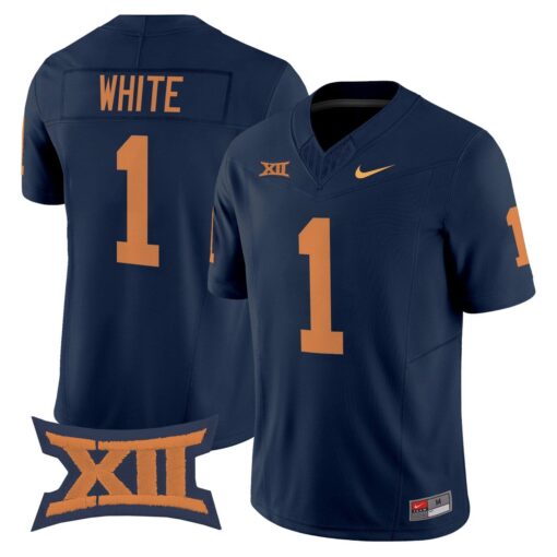 Jahiem White Jersey #1 West Virginia Mountaineers 1965 Throwback Vapor Stitched