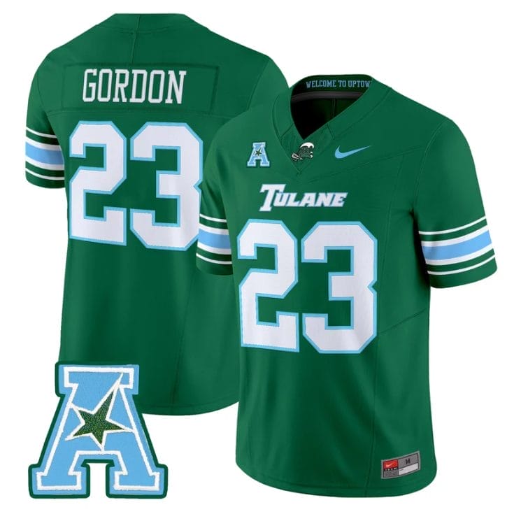 Javin Gordon Jersey #23 Tulane Green Wave 2025 Vapor Limited Stitched 4 Javin Gordon Jersey #23 Tulane Green Wave 2025 Vapor Limited Stitched - Image 4