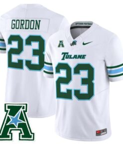 Javin Gordon Jersey #23 Tulane Green Wave 2025 Vapor Limited Stitched 9 Javin Gordon Jersey 23 Tulane Green Wave 2025 Vapor Limited Stitched White
