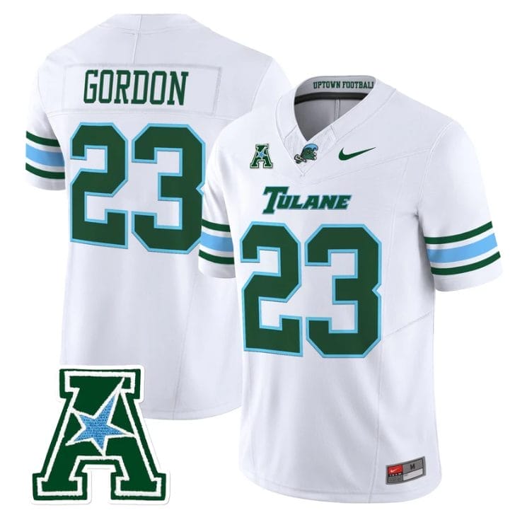 Javin Gordon Jersey #23 Tulane Green Wave 2025 Vapor Limited Stitched 5 Javin Gordon Jersey #23 Tulane Green Wave 2025 Vapor Limited Stitched - Image 5