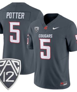 Jaxon Potter Jersey #5 Washington State Cougars 2025 V2 Vapor Limited Stitched