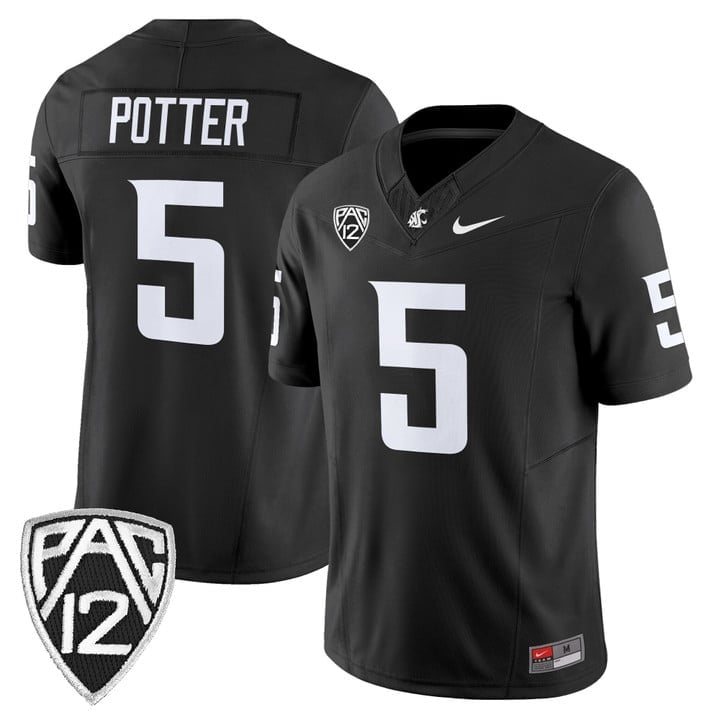 Jaxon Potter Jersey #5 Washington State Cougars 2025 Vapor Limited Stitched - Image 2