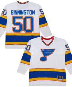Jordan Binnington Jersey #50 St. Louis Blues Throwback 1990-91 Power Stitched
